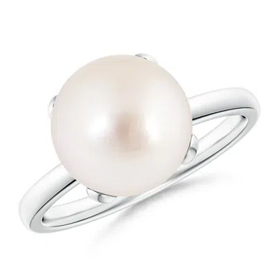 Angara 10mm Classic Solitaire South Sea Pearl Ring In Metallic