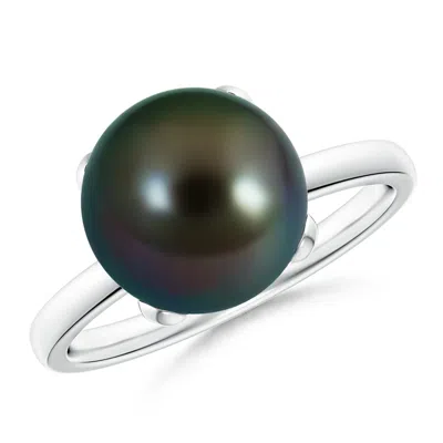 Angara 10mm Classic Solitaire Tahitian Pearl Ring In Metallic