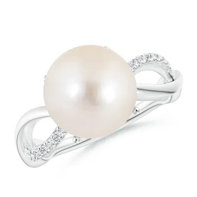 Angara 10mm Freshwater Pearl Infinity Ring In Metallic