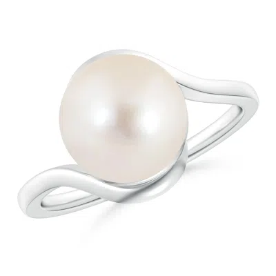 Angara 10mm Freshwater Pearl Solitaire Bypass Ring In Neutral