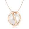 Angara 10mm South Sea Cultured Pearl Cage Pendant