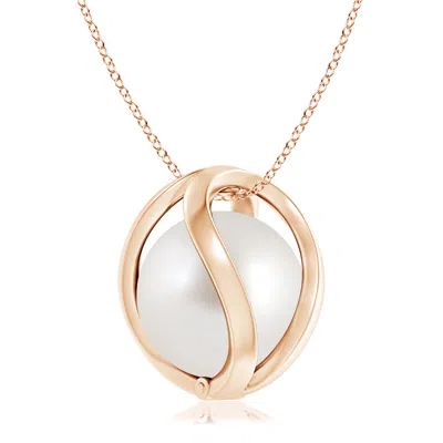 Angara 10mm South Sea Cultured Pearl Cage Pendant