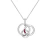 Angara 1.1 Mm Ruby Interlocking Triple Circle Pendant In Metallic
