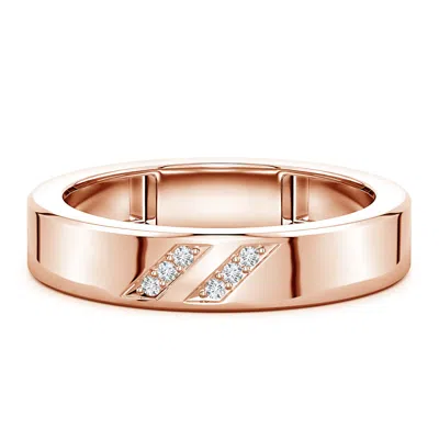 Angara 1.15 Mm Diagonal Lab-grown Diamond Low-dome Men's Ring In Gold