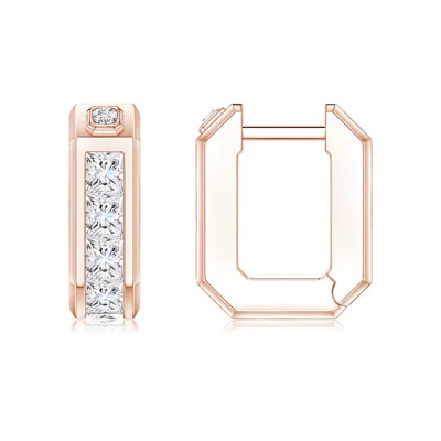 Angara 1.23 Ctw Princess-cut Diamond Men's Octagon Hoop Earrings In Gold