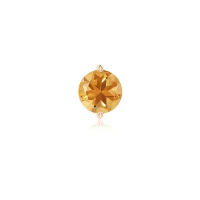 Angara 1.25 Ctw Unique Two Prong-set Citrine Solitaire Stud Earring In Rose Gold/light Yellow