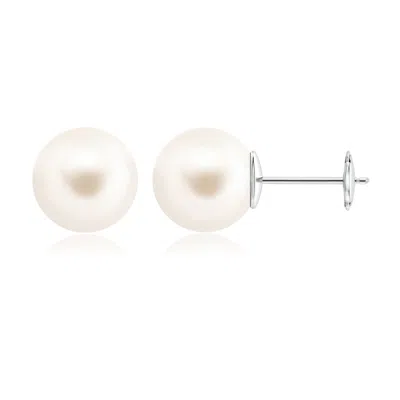 Angara 12mm Classic Freshwater Pearl Solitaire Studs In Metallic