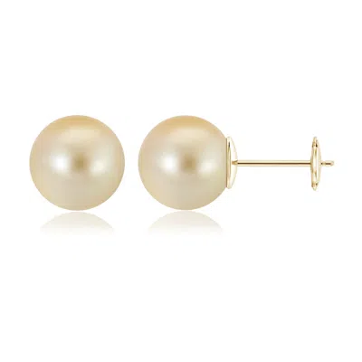 Angara 12mm Classic Golden South Sea Pearl Solitaire Studs