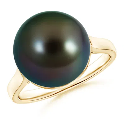 Angara 12mm Classic Tahitian Pearl Ring In Black