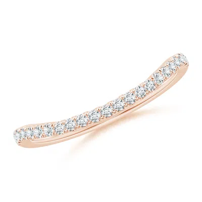 Angara 1.3 Mm Aeon Vintage Inspired Diamond Contour Style Wedding Ring In Gold