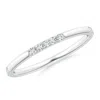 Angara 1.3 Mm Prong-set Diamond Stackable Wedding Ring In Metallic