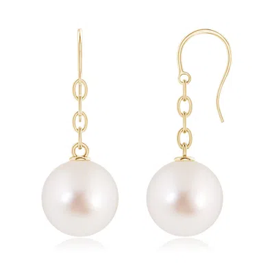 Angara 13mm Solitaire South Sea Cultured Pearl Drop Earrings