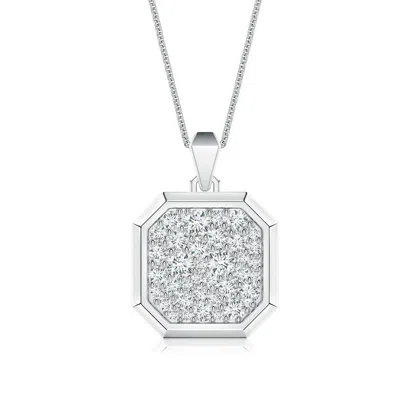 Angara 1.45 Ctw Pavé-set Lab-grown Diamond Men's Octagon Medallion Pendant In Metallic