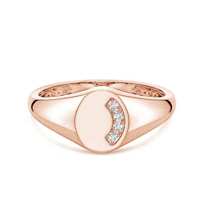 Angara 1.5 Mm Lab-grown Diamond Oval-shaped Men's Signet Ring In Neutral