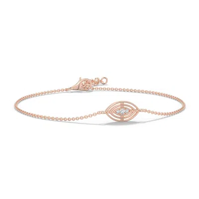 Angara 1.6 Mm Pavé-set Diamond Triple Frame Evil Eye Bracelet In Gold