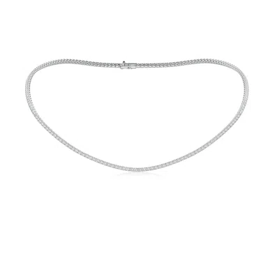 Angara 16" Prong-set Diamond Tennis Necklace In White