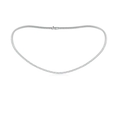 Angara 16" Prong-set Lab-grown Diamond Tennis Necklace In Metallic