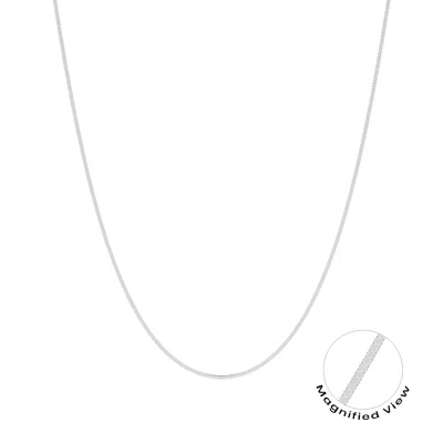 Angara 18" Box Chain Necklace In Metallic