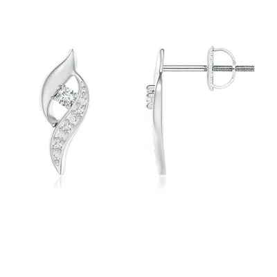 ANGARA Angara 1.8 MM Diamond Shell Stud Earrings
