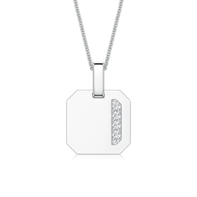 Angara 1.8 Mm Men's Linear Diamond Octagon Medallion Pendant In Metallic