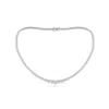 Angara 18" Prong-set Graduated Lab-grown Diamond Tennis Necklace In White Gold/f-g