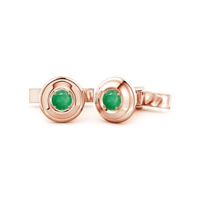 Angara 1.9 Ctw Men's Emerald Cufflinks In Gold