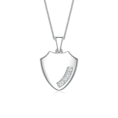 Angara 2 Mm Diamond Shield-shaped Men's Medallion Pendant In Metallic