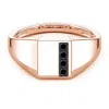 Angara 2 Mm Enhanced Black Diamond Rectangular-shaped Men's Signet Ring In Gold