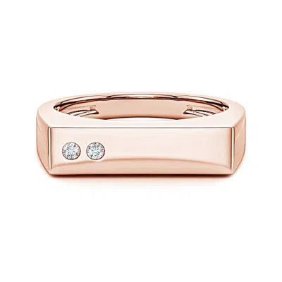Angara 2 Mm Flush-set Lab-grown Diamond Men's Rectangular Signet Ring In Neutral
