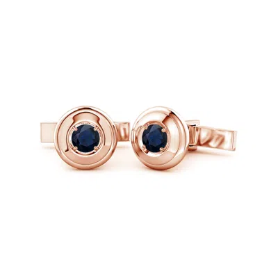 Angara 2.4 Ctw Men's Blue Sapphire Cufflinks In Gold