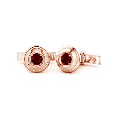 Angara 2.4 Ctw Men's Lab-grown Ruby Cufflinks In Gold