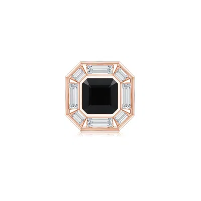 Angara 2.44 Ctw Asscher-cut Enhanced Black Diamond Men's Stud Earring In Multi