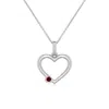 Angara 2.5 Mm Offset Lab-grown Ruby Open Heart Pendant In Neutral