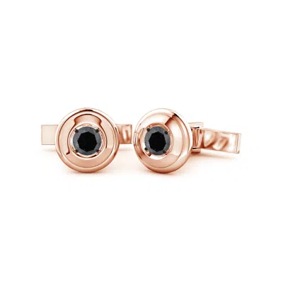 Angara 2.6 Ctw Men's Enhanced Black Diamond Cufflinks In Gold