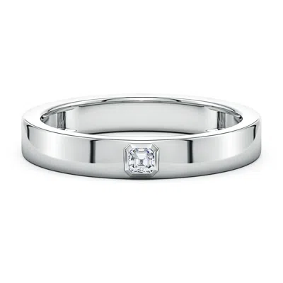 Angara 3 Mm Asscher-cut Diamond Men's Ring In Metallic