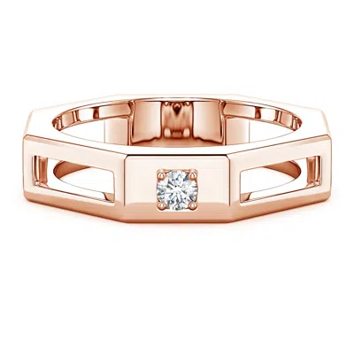 Angara 3 Mm Lab-grown Diamond Octagon Open-shank Men's Ring In Gold