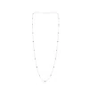 Angara 36" Spectra Bezel-set Round Multi-sapphire Station Necklace In White Gold/multiple Colored Sapphire