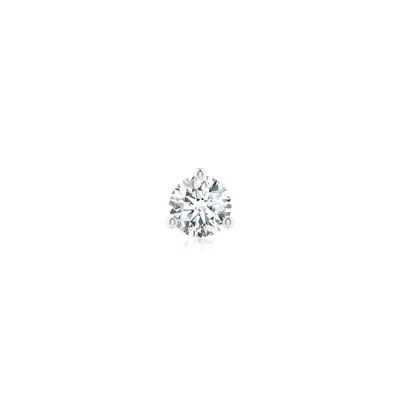 Angara 4 Mm Lab-grown Diamond Men's Martini Single Stud Earring In Platinum/d-e