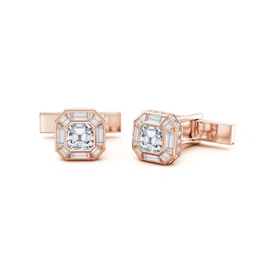 Angara 4.5 Ctw Asscher-cut Diamond Men's Cufflinks In Gold