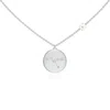 Angara 4mm Freshwater Pearl Cancer Constellation Medallion Pendant In White Gold/white