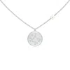 Angara 4mm Freshwater Pearl Gemini Constellation Medallion Pendant In White Gold/white