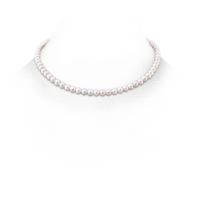 Angara 6-7mm 6-7mm, 16" Freshwater Pearl Single Strand Necklace In White