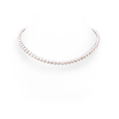 Angara 6-7mm 6-7mm, 18" Freshwater Pearl Single Strand Necklace In White