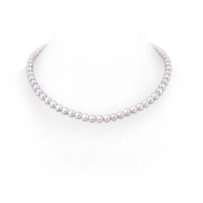 Angara 6-7mm 6-7mm, 20" Japanese Akoya Pearl Single Strand Necklace In White