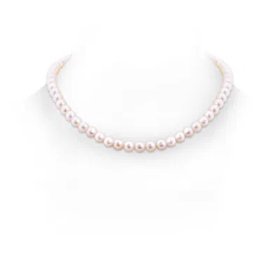 Angara 6.5-7mm 18" Freshwater Pearl Princess Necklace In White