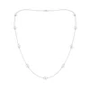 Angara 7-7.5mm 22" Japanese Akoya Pearl Station Necklace In White Gold/ivory