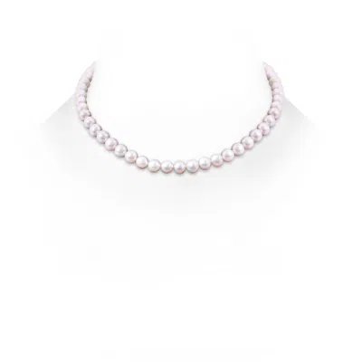 Angara 7-8mm 7-8mm, 16" Single Strand Freshwater Pearl Necklace In White