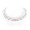Angara 7-8mm 7-8mm, 20" Japanese Akoya Pearl Double Line Necklace In White Gold/ivory