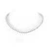 Angara 7-8mm 7-8mm, 22" Single Strand Freshwater Pearl Necklace In White Gold/white