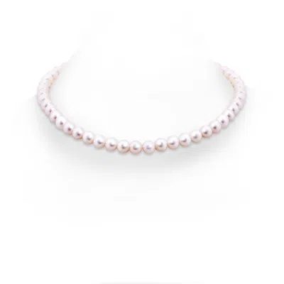 Angara 7.5-8mm 18" Freshwater Pearl Single Line Princess Strand In White